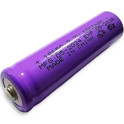 بطارية ليثيوم أيون قابلة لإعادة الشحن 18650 – 6800ملّي أمبير بنفسجية (1500ملّي أمبير سعة فعلية مختبرة)